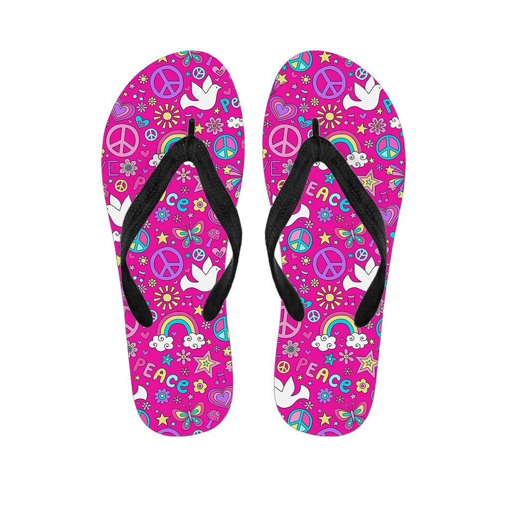 Pink Hippie Men's Flip Flops-grizzshop