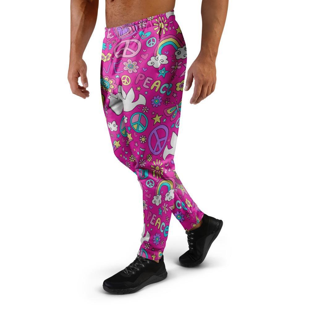 Pink Hippie Men's Joggers-grizzshop
