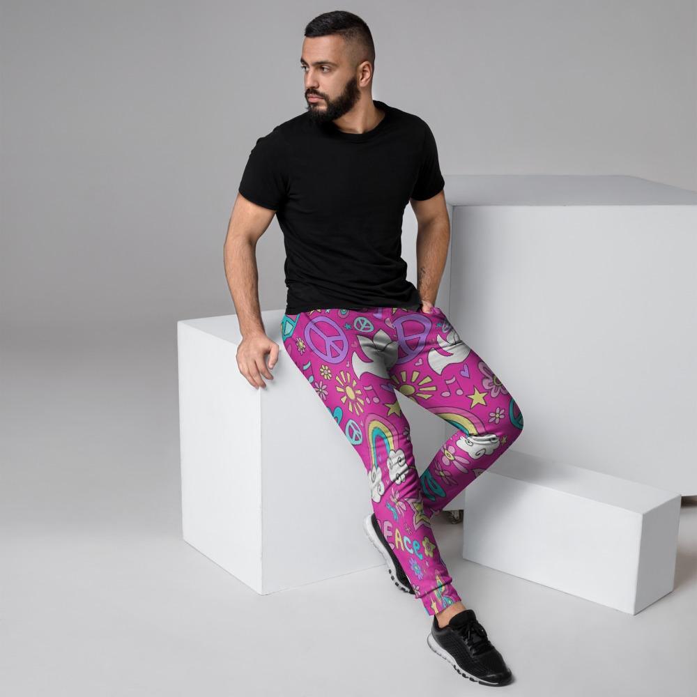 Pink Hippie Men's Joggers-grizzshop