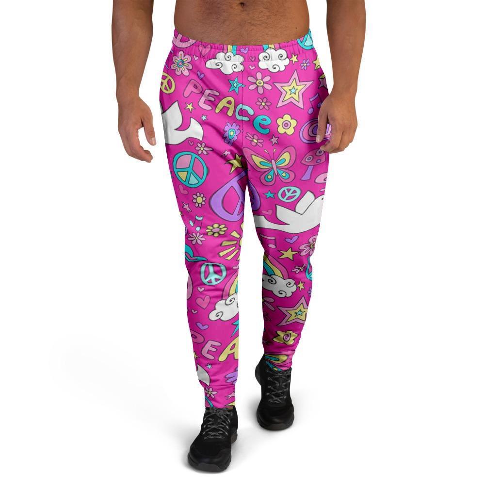 Pink Hippie Men's Joggers-grizzshop