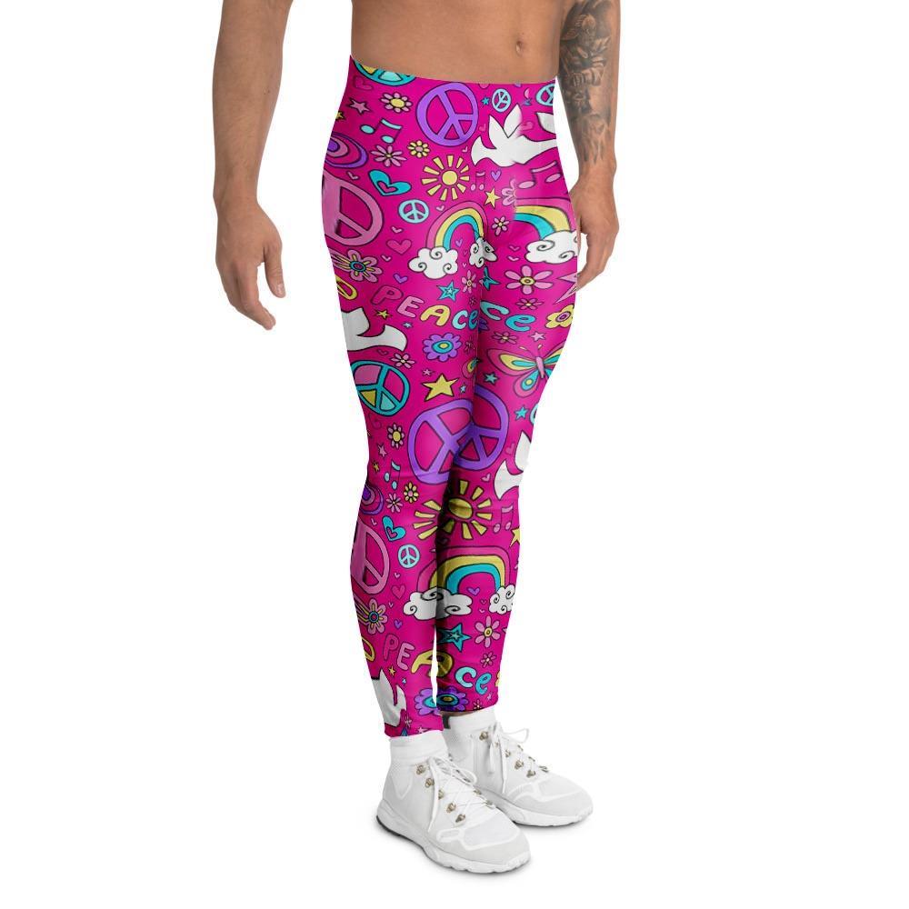 Pink Hippie Men's Leggings-grizzshop