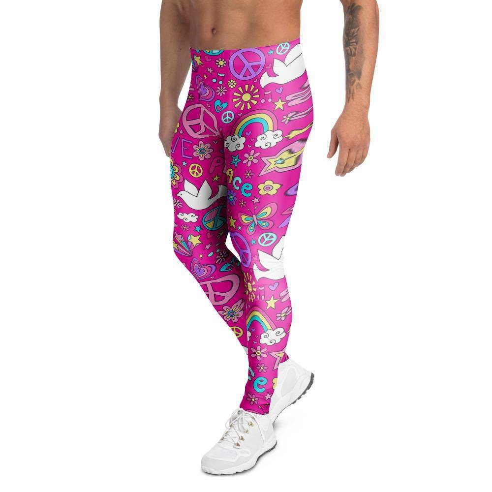 Pink Hippie Men's Leggings-grizzshop