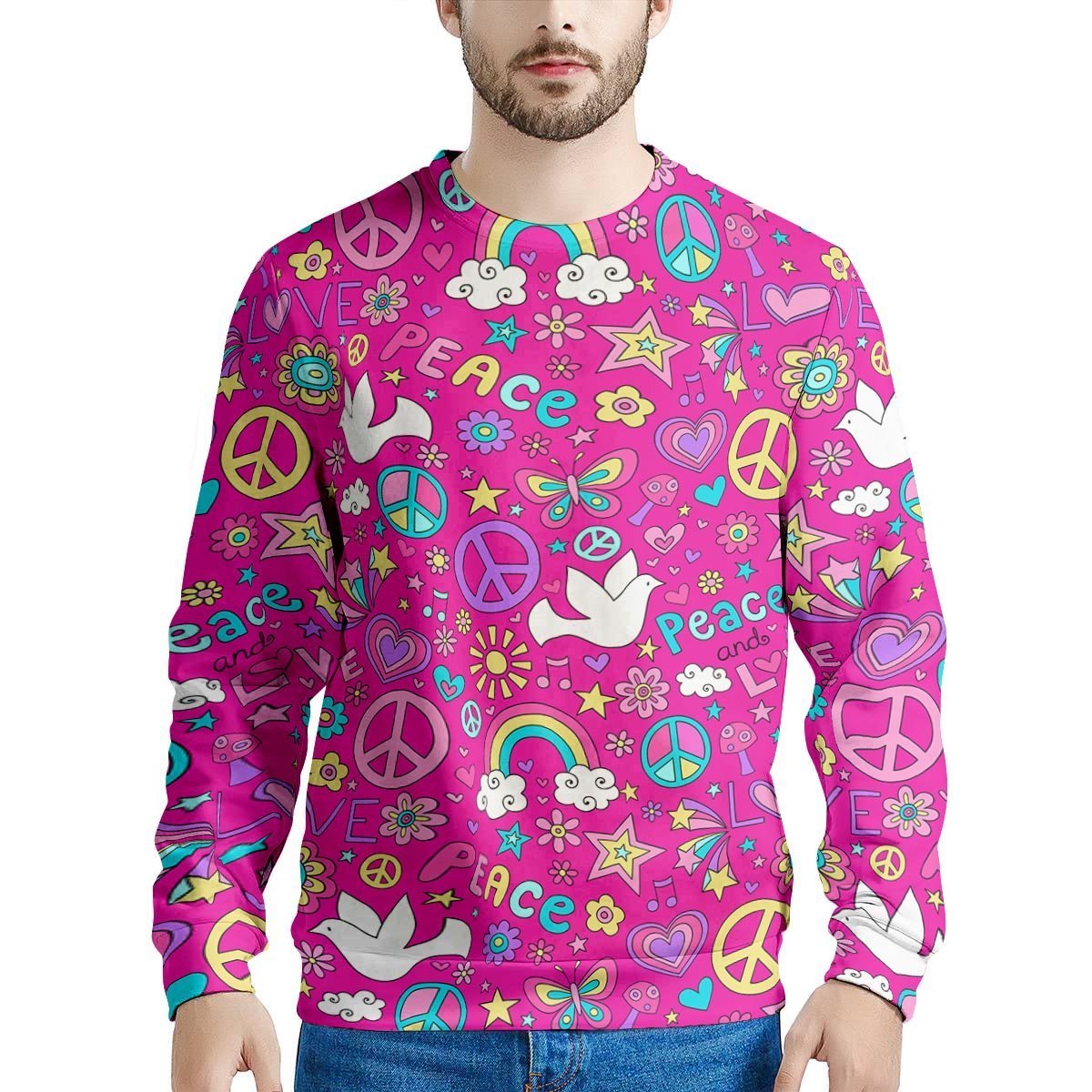 Pink Hippie Men's Sweatshirt-grizzshop