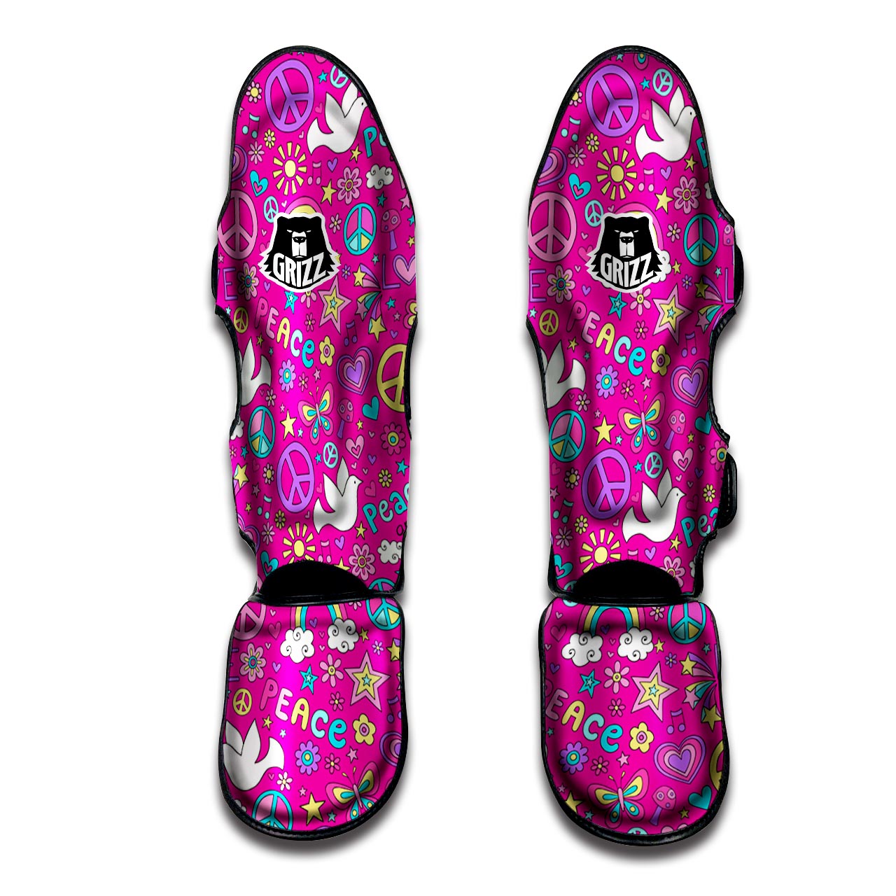 Pink Hippie Muay Thai Shin Guard-grizzshop