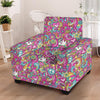 Pink Hippie Psychedelic Armchair Cover-grizzshop