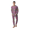 Pink Hippie Psychedelic Men's Pajamas-grizzshop