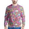 Pink Hippie Psychedelic Men's Sweatshirt-grizzshop