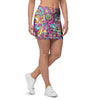 Pink Hippie Psychedelic Mini Skirt-grizzshop