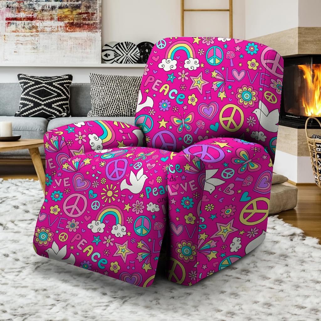 Pink Hippie Recliner Cover-grizzshop