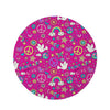 Pink Hippie Round Rug-grizzshop