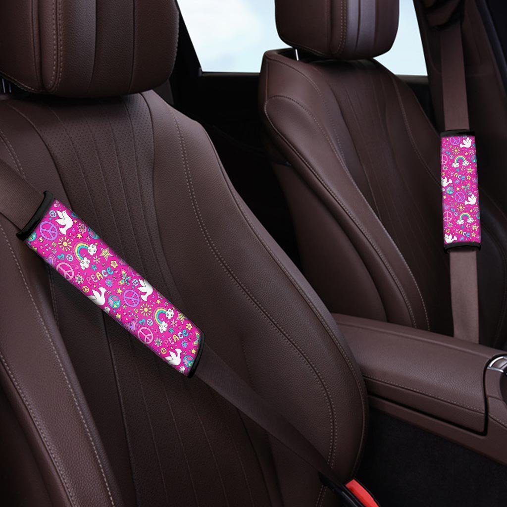 Pink Hippie Seat Belt Cover-grizzshop