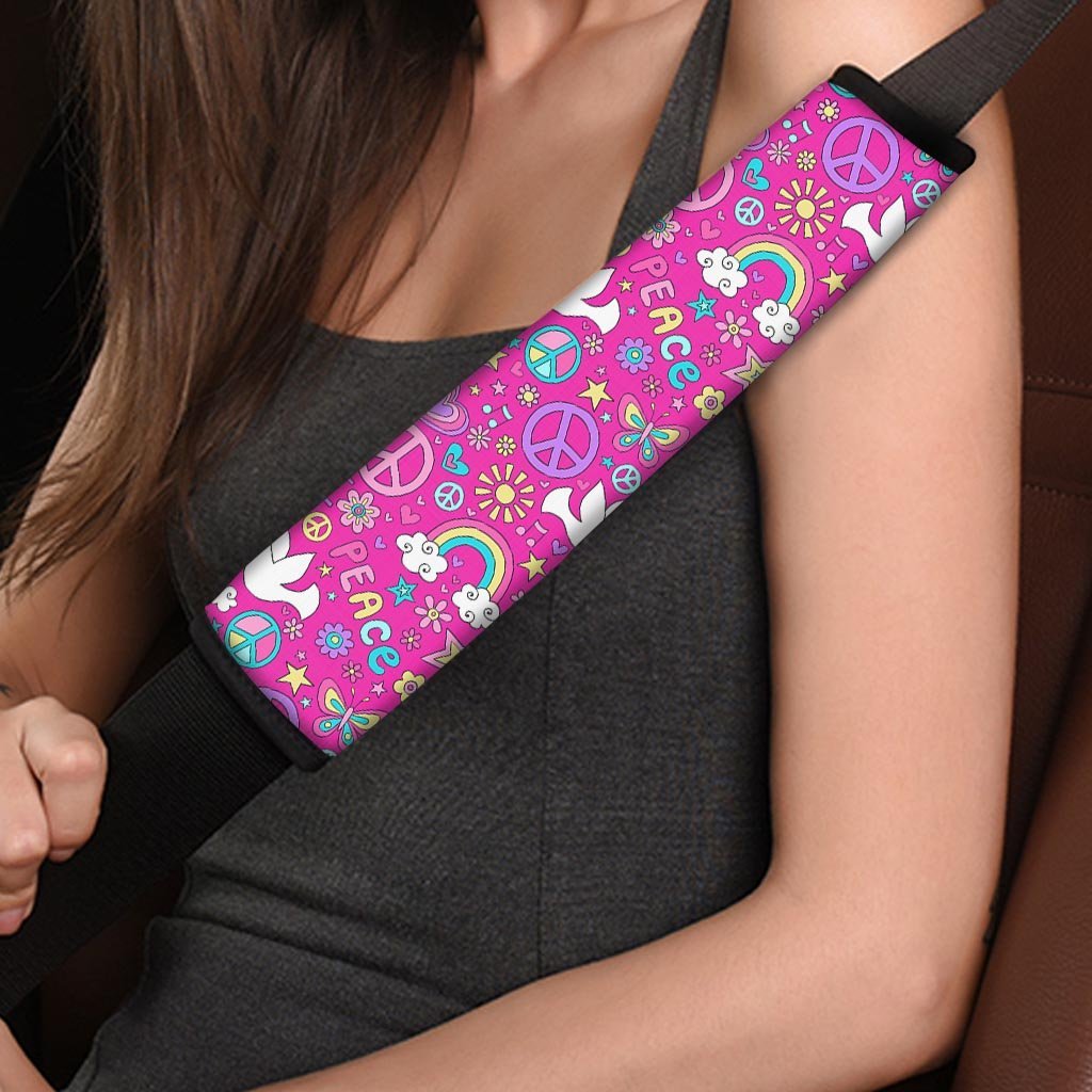 Pink Hippie Seat Belt Cover-grizzshop