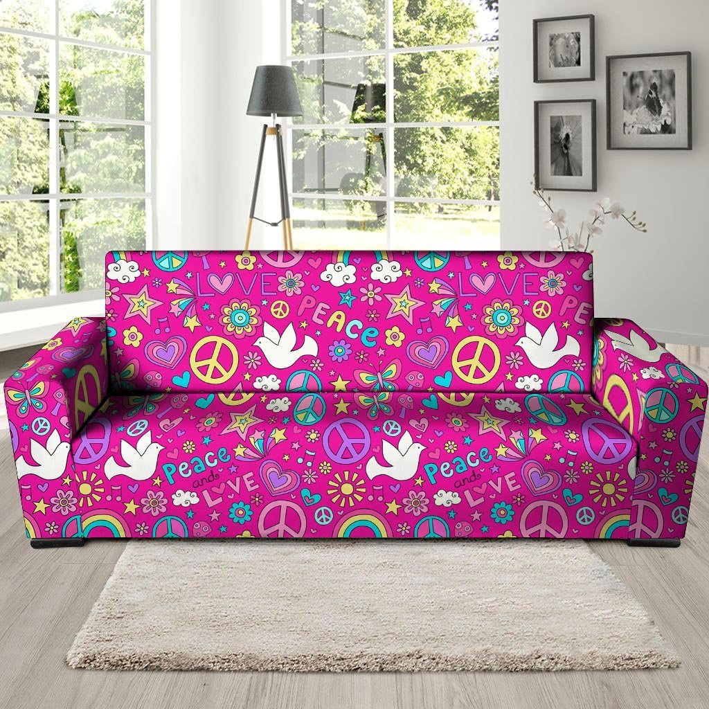 Pink Hippie Sofa Cover-grizzshop