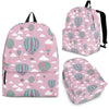 Pink Hot Air Balloon Pattern Print Backpack-grizzshop