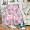 Pink Hot Air Balloon Pattern Print Blanket-grizzshop