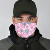 Pink Hot Air Balloon Pattern Print Face Mask-grizzshop