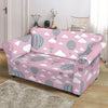 Pink Hot Air Balloon Pattern Print Loveseat Cover-grizzshop