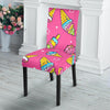 Pink Ice Cream Cone Pattern Print Chair Cover-grizzshop