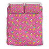 Pink Ice Cream Cone Pattern Print Duvet Cover Bedding Set-grizzshop