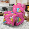 Pink Ice Cream Cone Pattern Print Recliner Cover-grizzshop