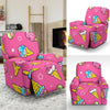 Pink Ice Cream Cone Pattern Print Recliner Cover-grizzshop