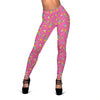 Pink Ice Cream Cone Pattern Print Women Leggings-grizzshop