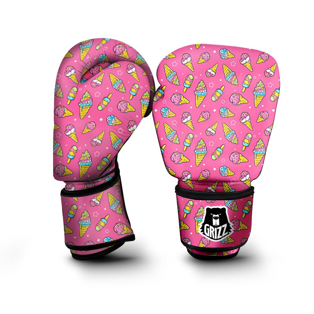 Pink Ice Creams Cute Print Pattern Boxing Gloves-grizzshop
