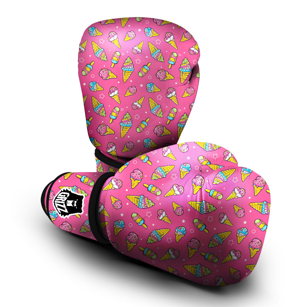 Pink Ice Creams Cute Print Pattern Boxing Gloves-grizzshop