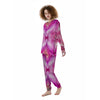 Pink Kaleidoscope Print Women's Pajamas-grizzshop