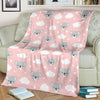 Pink Koala Pattern Print Blanket-grizzshop