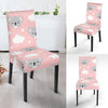 Pink Koala Pattern Print Chair Cover-grizzshop