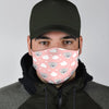 Pink Koala Pattern Print Face Mask-grizzshop