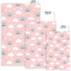 Pink Koala Pattern Print Floor Mat-grizzshop