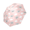 Pink Koala Pattern Print Foldable Umbrella-grizzshop