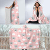 Pink Koala Pattern Print Hooded Blanket-grizzshop