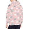 Load image into Gallery viewer, Pink Koala Pattern Print Men Pullover Hoodie-grizzshop