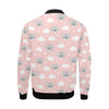 Pink Koala Pattern Print Men's Bomber Jacket-grizzshop