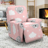 Pink Koala Pattern Print Recliner Cover-grizzshop