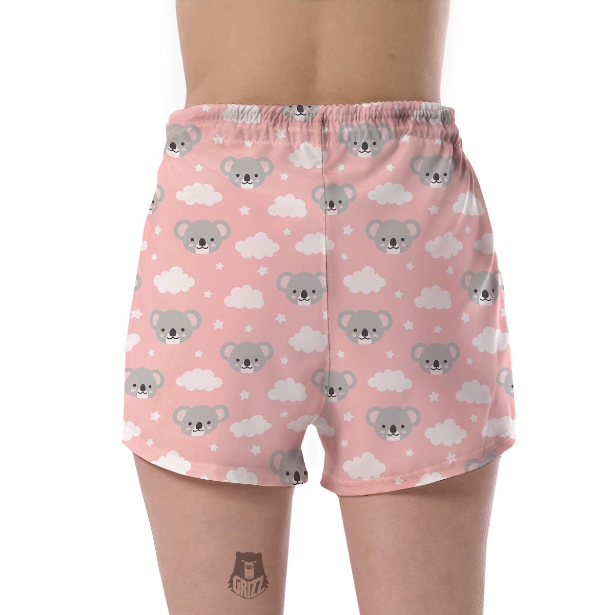Pink Koala Pattern Print Women's Shorts-grizzshop
