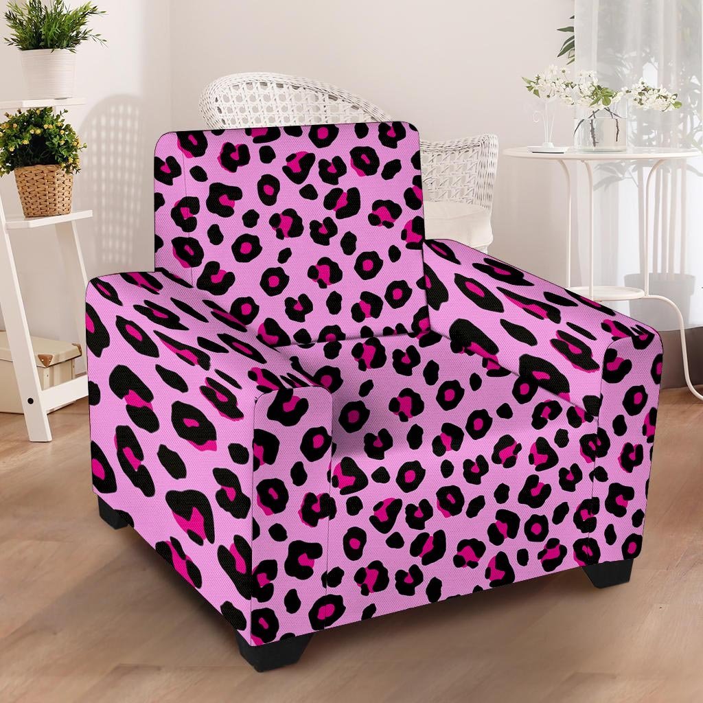 Pink Leopard Armchair Cover-grizzshop