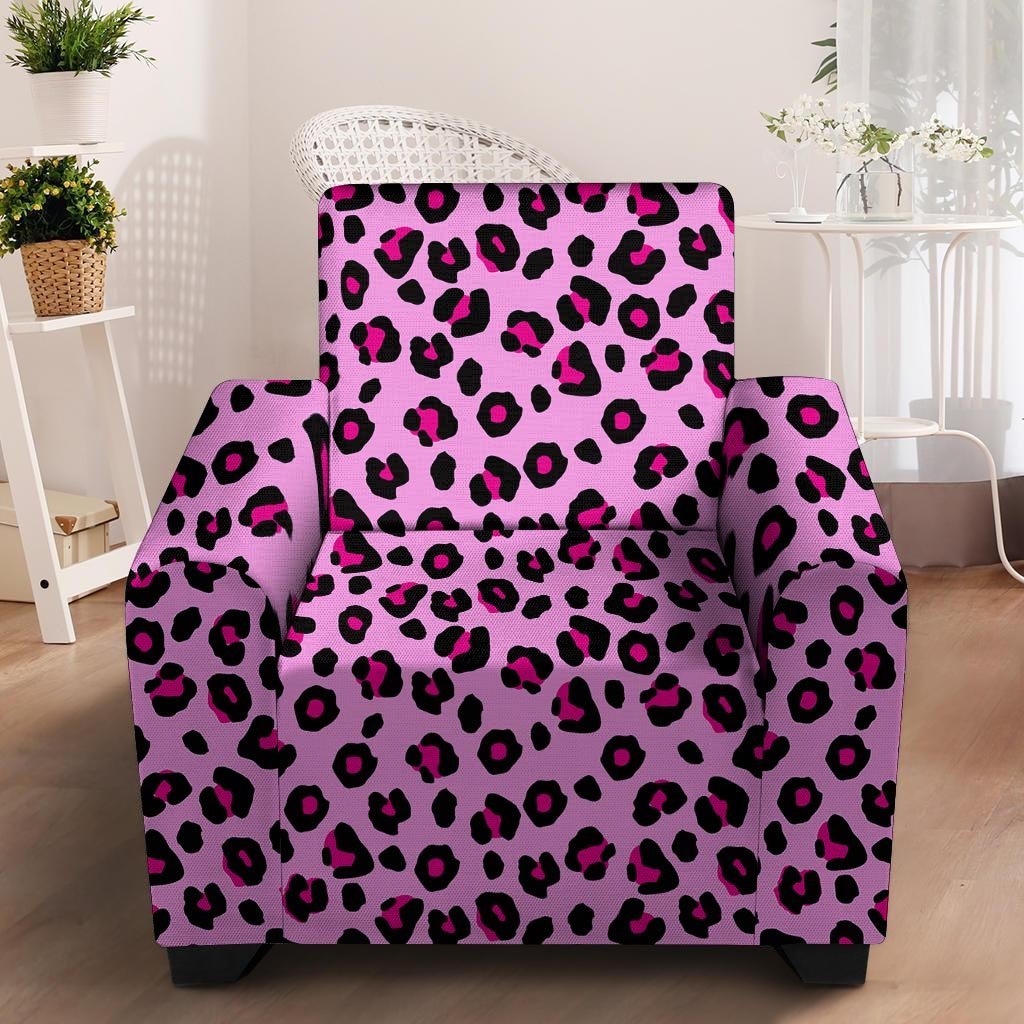 Pink Leopard Armchair Cover-grizzshop