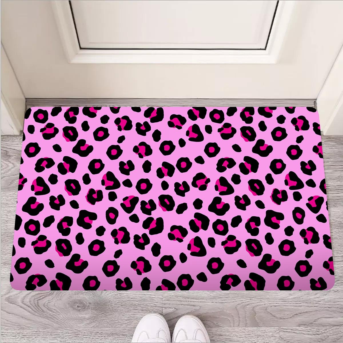 Pink Leopard Door Mat-grizzshop