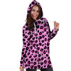 Pink Leopard Hoodie Dress-grizzshop