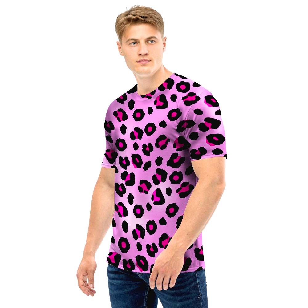 Pink Leopard Men T Shirt-grizzshop