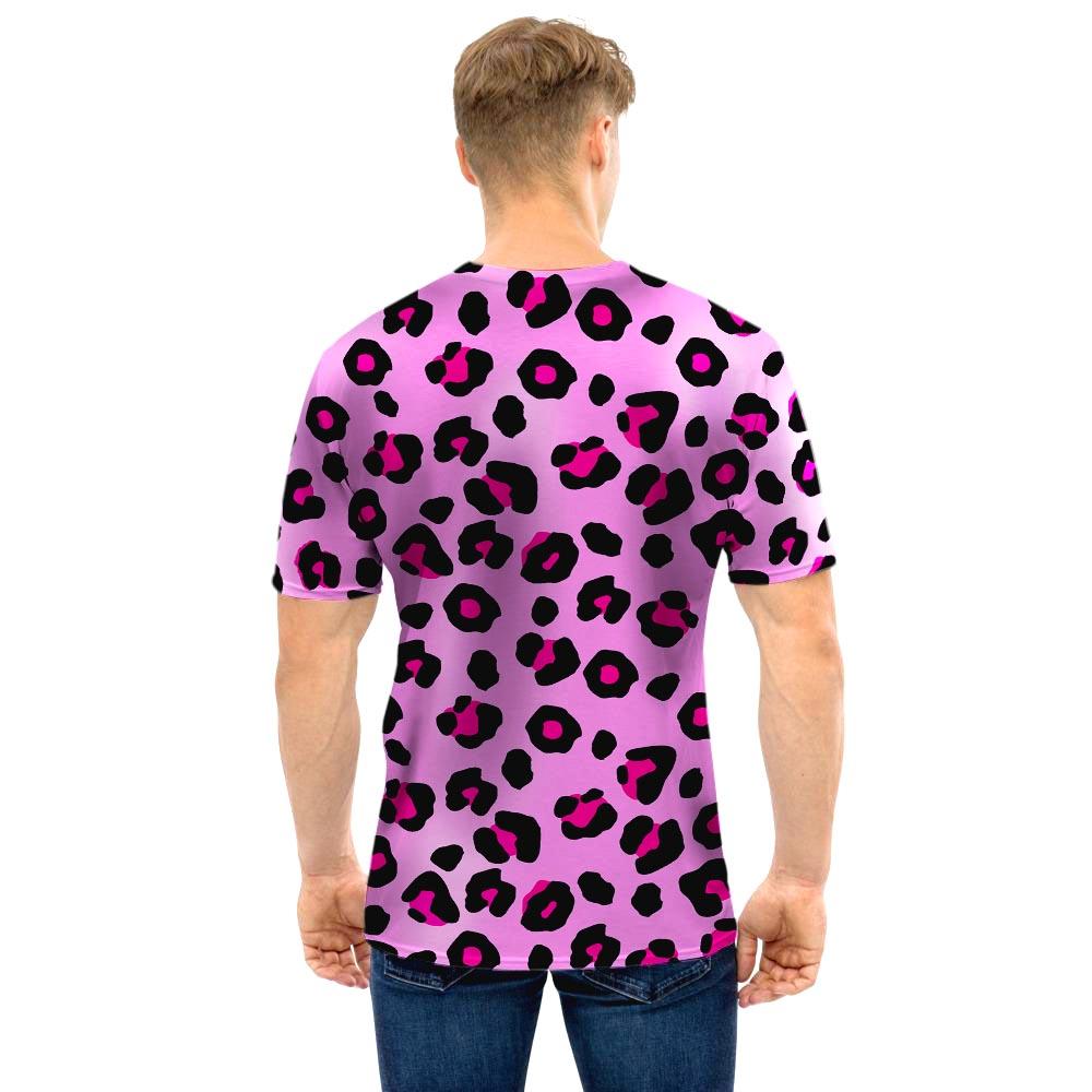 Pink Leopard Men T Shirt-grizzshop