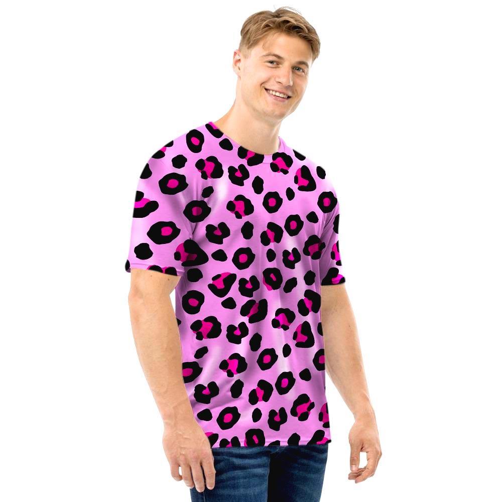 Pink Leopard Men T Shirt-grizzshop