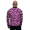 Pink Leopard Men's Bomber Jacket-grizzshop