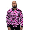 Pink Leopard Men's Bomber Jacket-grizzshop