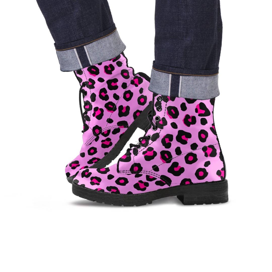 Pink Leopard Men's Boots-grizzshop