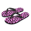 Pink Leopard Men's Flip Flops-grizzshop